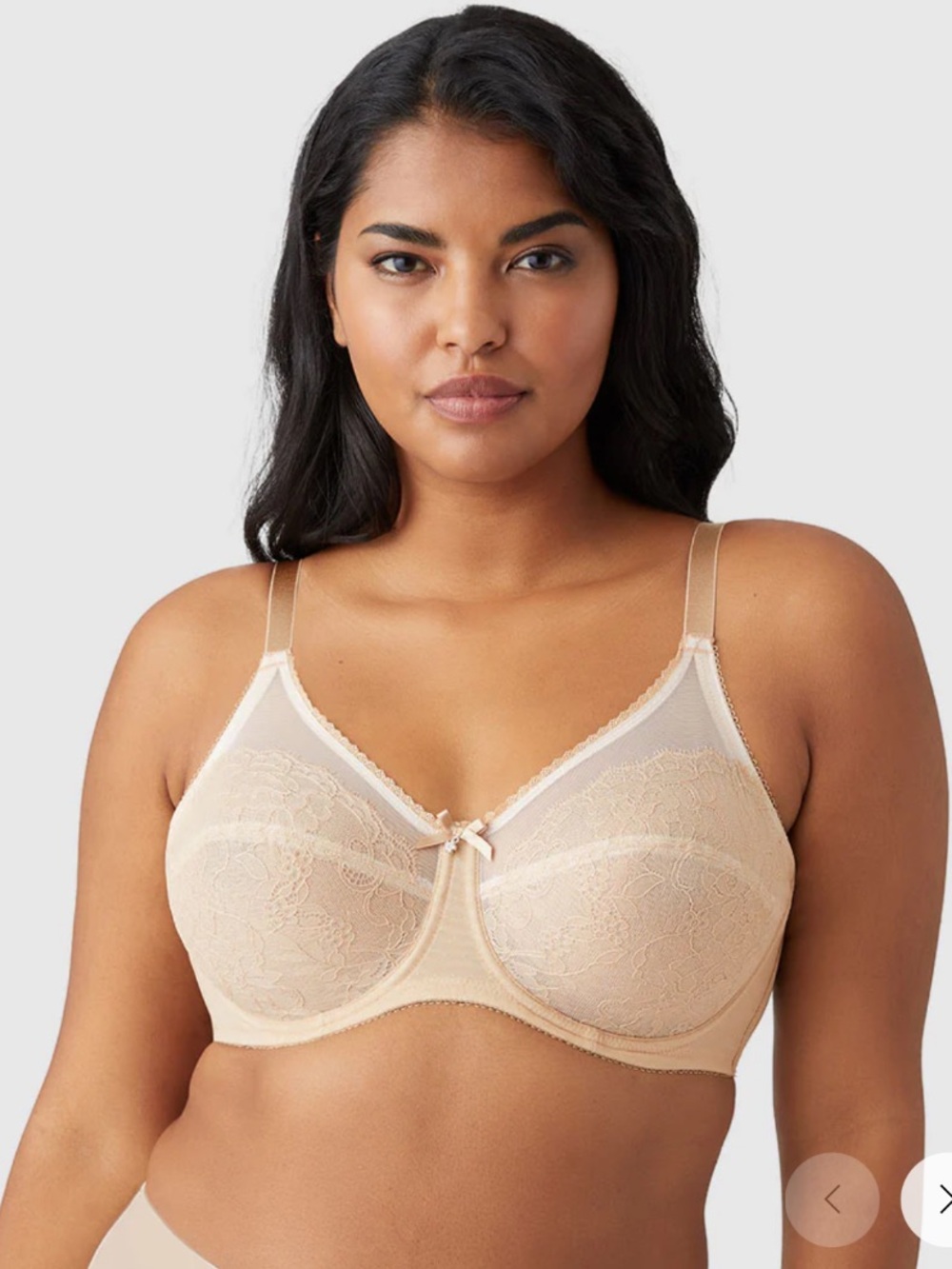 Retro Chic Wacoal 32 F (32DDD) White Lace Underwire Bra